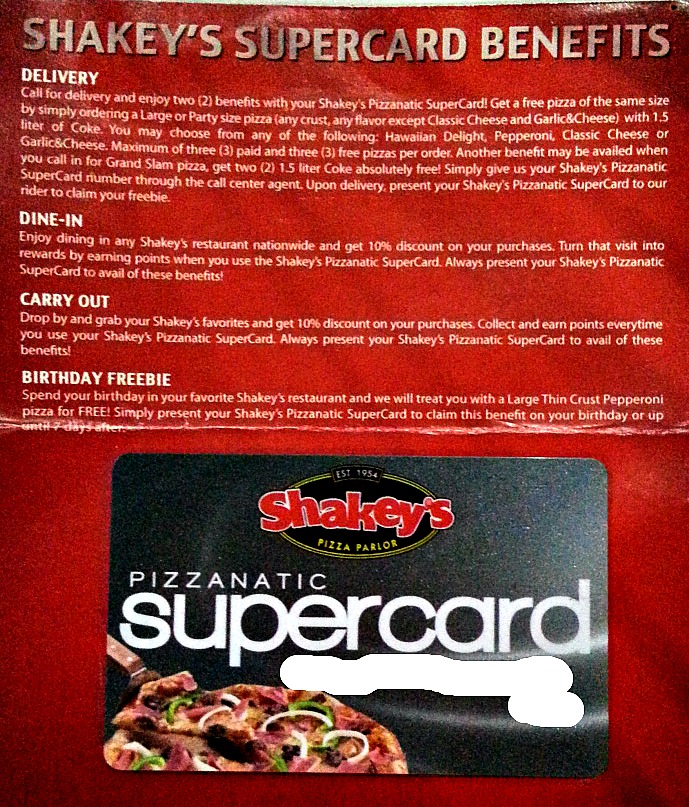 Get a Shakey's Pizzanatic Supercard It's Worth It! Karen MNL