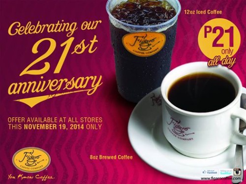 Figaro Coffee P21.00 only for TODAY!