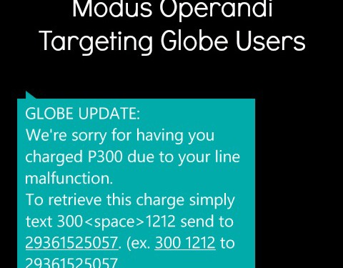 New Text Scam Modus Operandi Targeting Globe Users