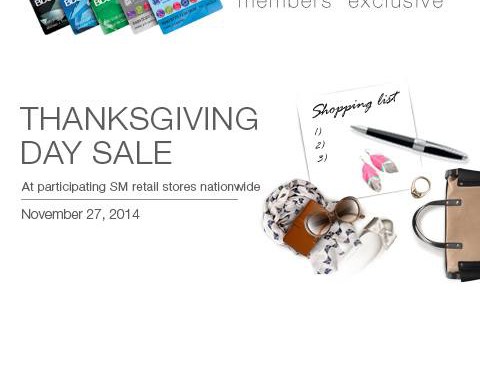 SM Thanksgiving Sale – Thursday, Nov. 27, 2014!