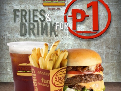 Fries and Drink for only P1.00 Promo – Stackers Eastwood