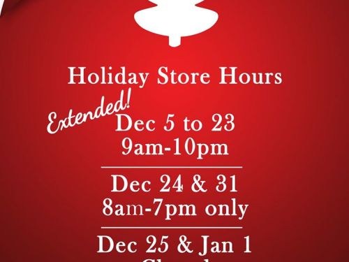S&R Extends Store Hours for Christmas / Holiday 2014!
