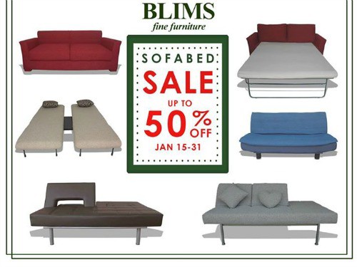 Blims Sofa Bed Sale Up to 50% OFF! Jan 15-31