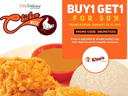 City Delivery Promo – Buy 1 Get 1 for 50% OFF