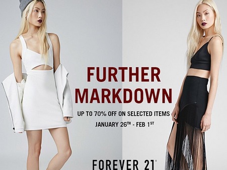 Forever21 Further Markdowns up to 70% OFF!