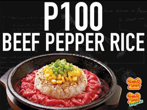 Pepper Lunch Beef Pepper Rice Only P100 TODAY! #PLFlashFriday