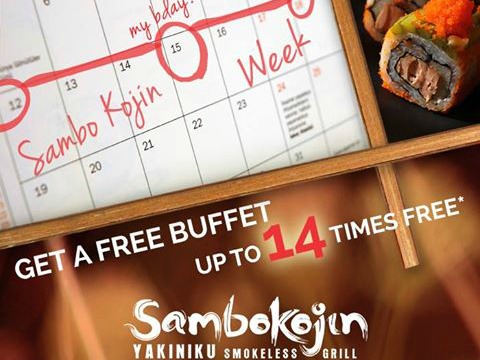 Sambo Kojin Free Birthday Buffet! Up to 14x!