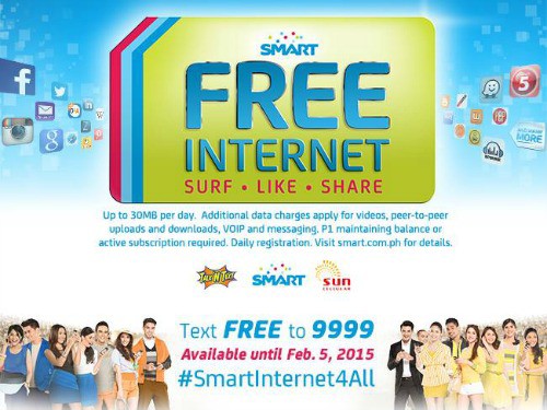 Smart Free Internet Extended Until Feb. 5, 2015!