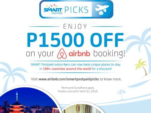 Get P1,500 OFF Your AirBnb Booking With Smart Postpaid!