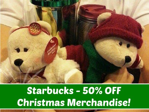 Starbucks 50% OFF Christmas Merchandise