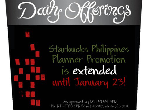 Starbucks Planner Promo is Extended Until January 23!
