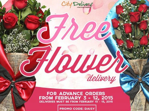 Free Flower Delivery Valentine’s Promo from City Delivery