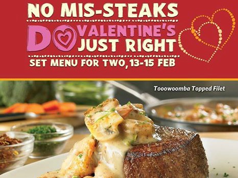 Outback Valentine Steak Dinner for Two at P1,995.00