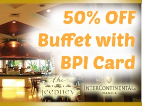 Get 50% OFF Cafe Jeepney Buffet at the Intercon