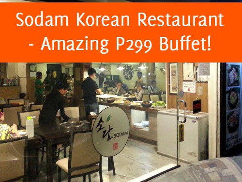 Sodam – Amazing Korean BBQ Buffet for P299!