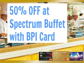 BPI Credit Card 50% OFF Spectrum Fairmont Hotel
