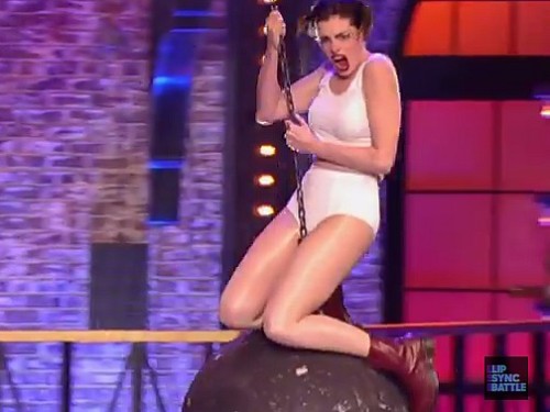 Anne Hathaway Does Wrecking Ball!