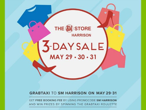 GrabTaxi Free Booking Fee to SM Harrison on May 29-31!