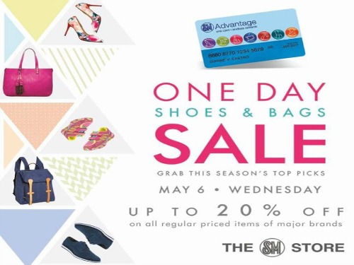 May 6 – ONE DAY Sale Shoes & Bags at The SM Store