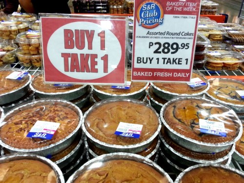 Round Cakes on Buy 1 Take 1 at S&R!