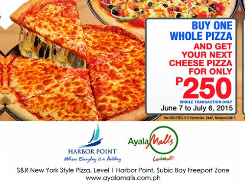 S&R Pizza Opens New Branch in Harbor Point (Subic) + Pizza Promo!
