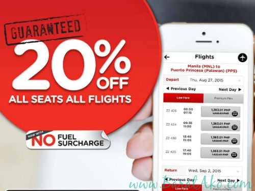 20% OFF Air Asia ALL SEATS ALL FLIGHTS