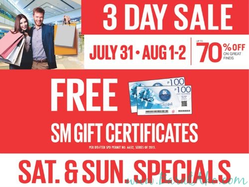 SM 3-Day Sale – Sta. Mesa, Sucat, Masinag, Tarlac, Calamba, GenSan