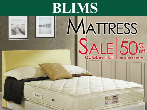 Blims Mattress Sale from Oct. 1-31, 2015!