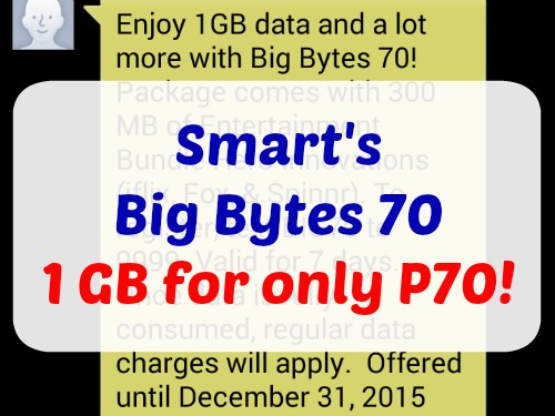 Cheapest Legit Internet 1GB for P70 – Smart Big Bytes 70