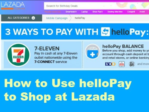 How to Use helloPay to Shop at Lazada