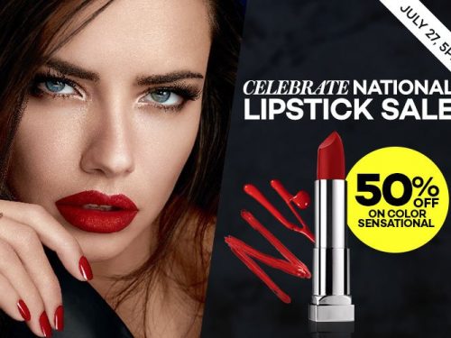 50% OFF Maybelline, L’Oreal Lipsticks ONE DAY ONLY!