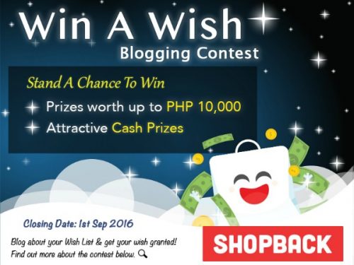 Shopback.PH: Win A Wish Blogging Contest