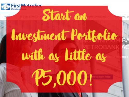 Start an Investment Portfolio with as Little as P5,000!
