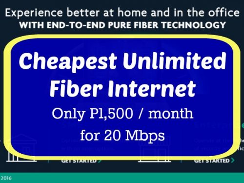 Cheapest Unlimited Fiber Internet at P1,500 per Month