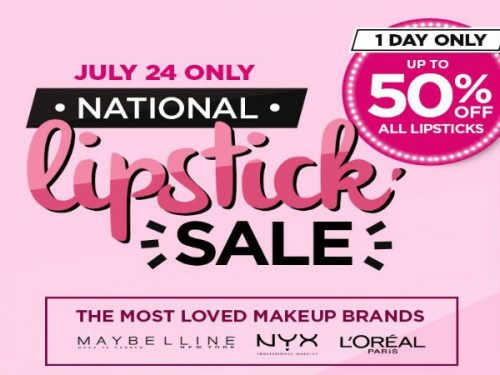 1 Hour Only! 50% OFF ALL LIPSTICKS SALE! L’Oreal, Maybelline, Nyx
