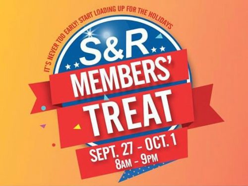 S&R Members’ Treat 2017 (Sept. 27 – Oct. 1) + P5.00 OFF per Liter of Gas!