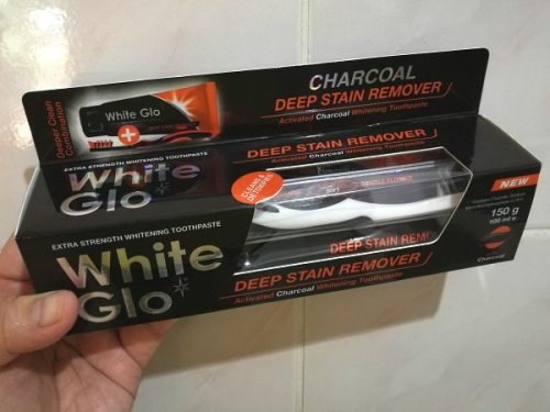 White Glo Charcoal Deep Stain Remover Whitening Toothpaste Review